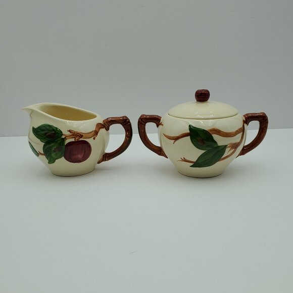 Franciscan Apple Creamer & Sugar Bowl with Lid - Picture 15 of 15